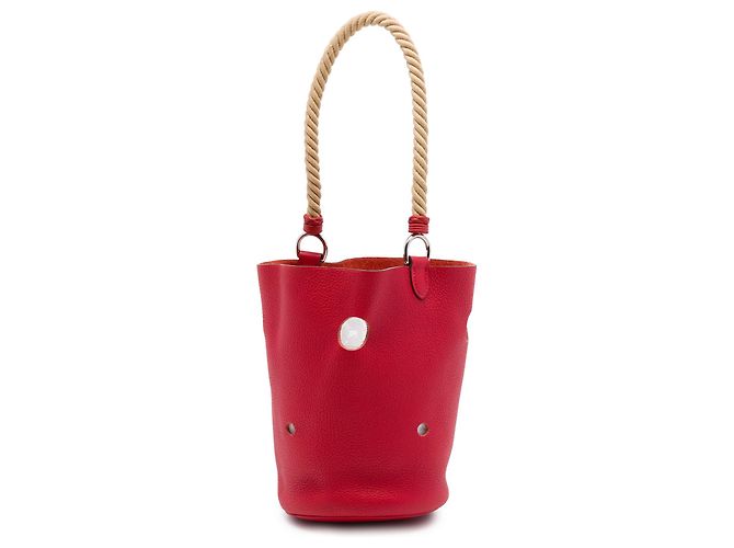 Hermès Red Clemence Mangeoire Bucket PM - Ansicht 2