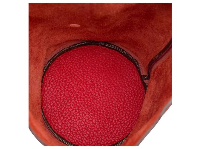 Hermès Red Clemence Mangeoire Bucket PM - Ansicht 4