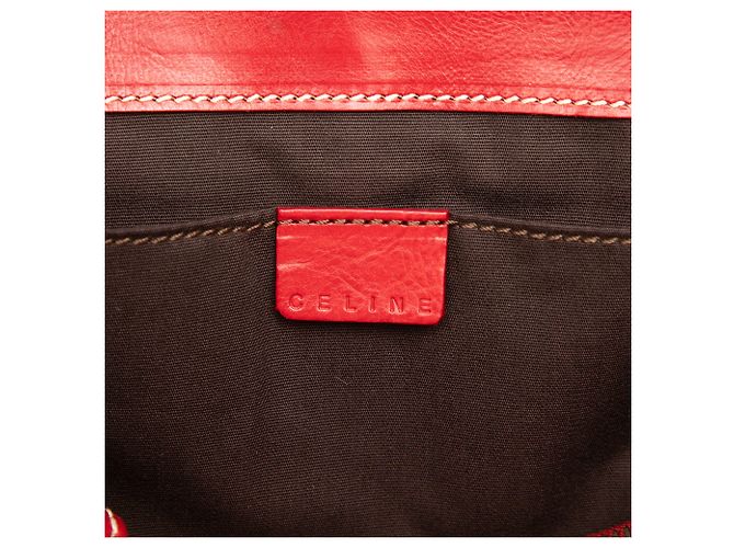 Céline Bolsa Celine Boogie Biker em couro vermelho - vista 5
