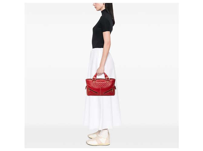 Céline Bolsa Celine Boogie Biker em couro vermelho - vista 6