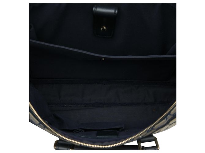 Borsetta Gucci in tela GG beige con banda Web - vista 4