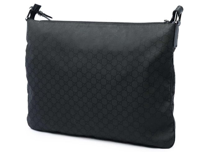 Borsa a tracolla Gucci in nylon GG nero - vista 2