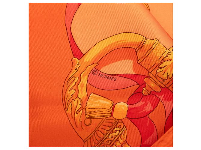 Hermès Orange Ferronnerie Seidentuch 90 - Ansicht 4