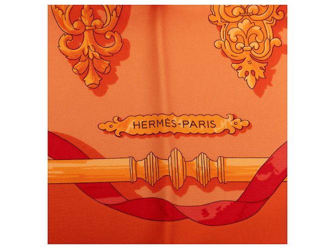 Hermès Orange Ferronnerie Seidentuch 90 - Ansicht 5