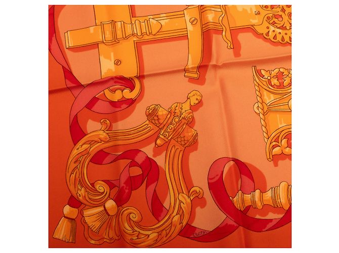 Hermès Orange Ferronnerie Seidentuch 90 - Ansicht 6