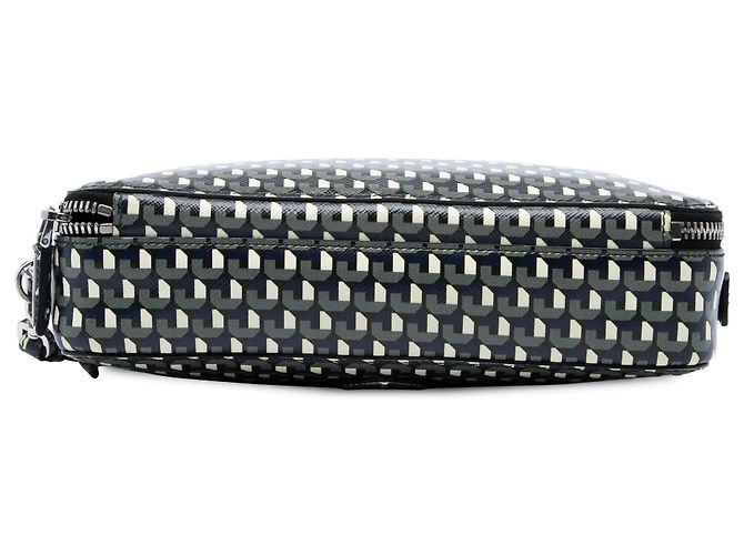 Clutch Zip Portfolio Geometrica Prada Blue Saffiano - vista 3