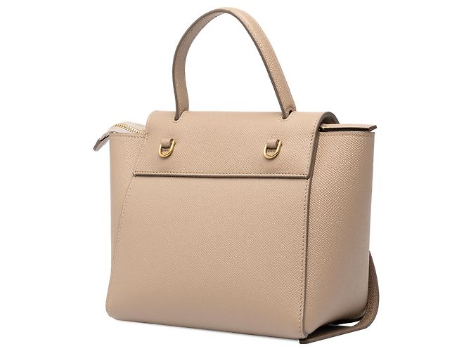 Belt Bag Céline Bolsa de cintura Celine Nano em couro de bezerro granulado Beige - vista 2