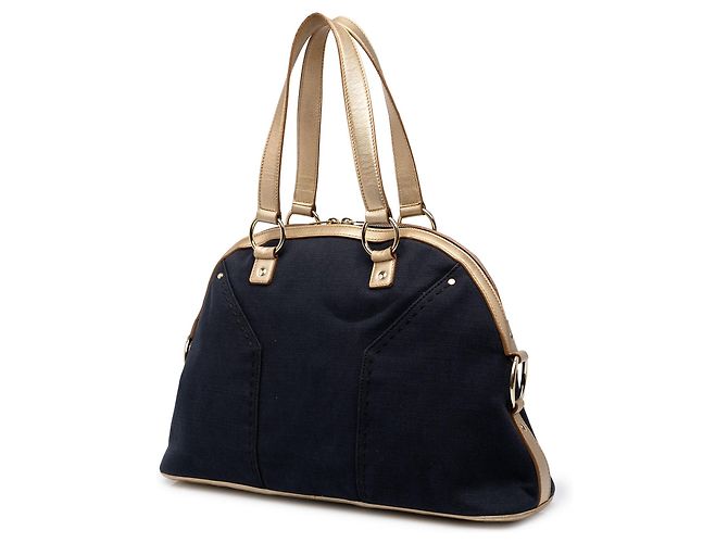 Autre Marque Bolso de mano Saint Laurent Muse Large de lona azul - vista 2