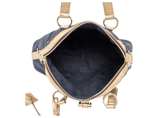 Autre Marque Bolso de mano Saint Laurent Muse Large de lona azul - vista 4