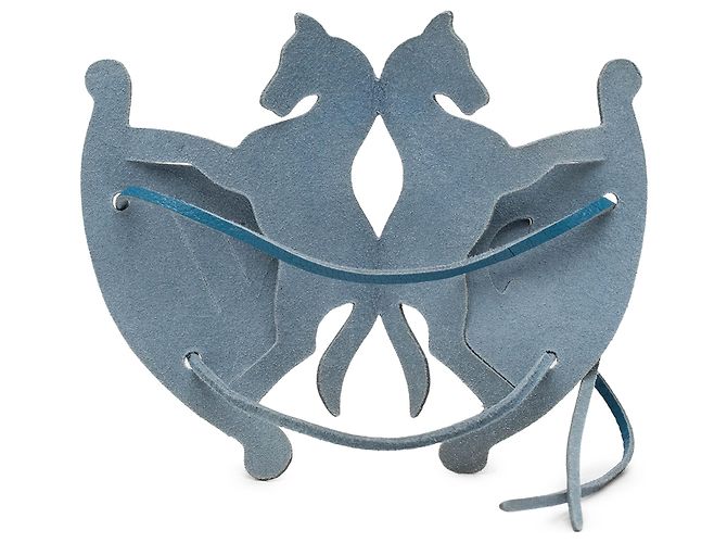 Hermès Blue Evercolor Petit H Cheval A Bascule Charm - Ansicht 3