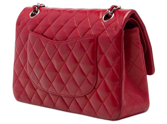 Chanel Red Medium Classic Lambskin Double Flap - Ansicht 2