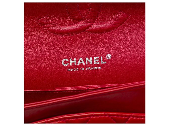 Chanel Red Medium Classic Lambskin Double Flap - Ansicht 5