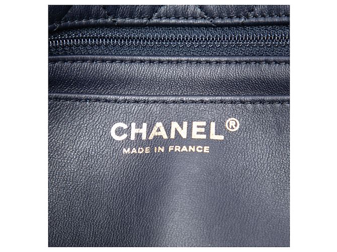 Chanel Blue Medium CC Shearling and Lambskin Single Flap - vista 5