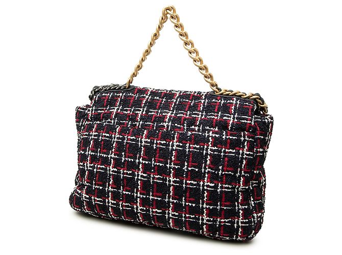 Chanel Blue Maxi Tweed 19 Flap - vista 2