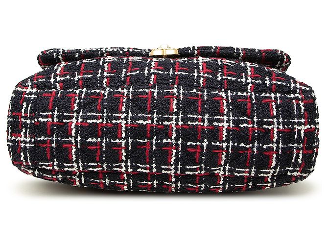 Chanel Blue Maxi Tweed 19 Flap - vista 3