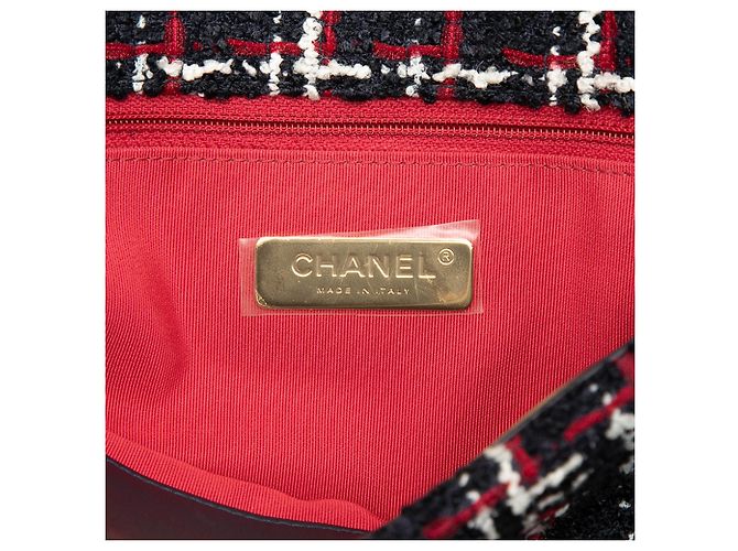 Chanel Blue Maxi Tweed 19 Flap - vista 5