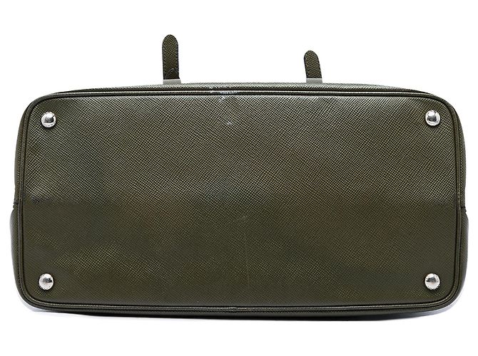 Borsa Prada Large Saffiano Cuir con doppio manico, Verde - vista 3