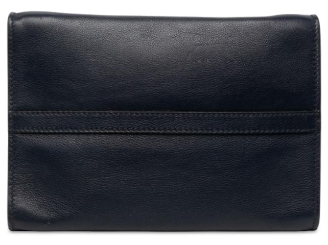 Prada Borsa Satchel Twin Pocket in vitello Glacé Blu Small - vista 3