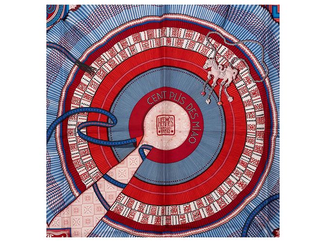 Hermès Red Cent Plis De Miao Seidentuch 90 - Ansicht 2