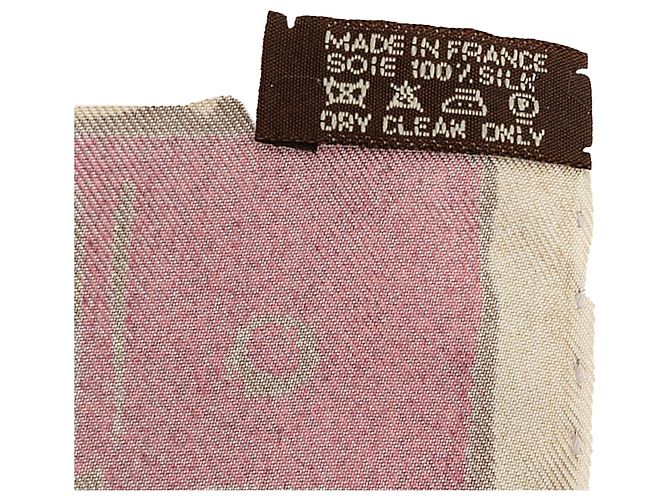 Foulard di seta Hermès Brown Beloved India 90 - vista 3