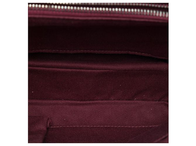 Chanel Red Quilted Aged Calfskin Logo Accordion Flap - vista 4