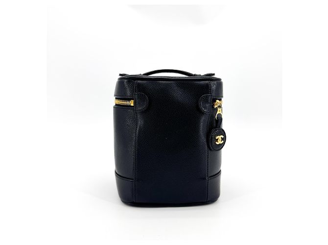 Beauty Case Chanel Vintage Timeless Caviar Tall - vista 2