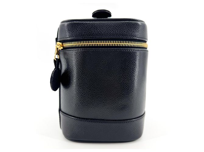 Beauty Case Chanel Vintage Timeless Caviar Tall - vista 4