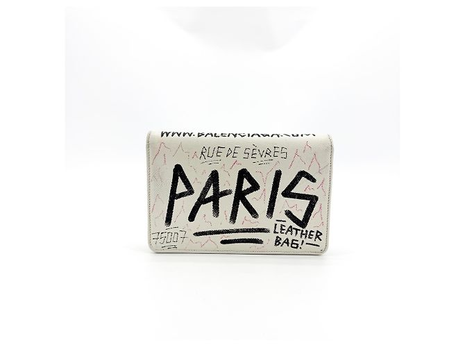 Balenciaga BB Graffiti Chain Leather Small - vista 2
