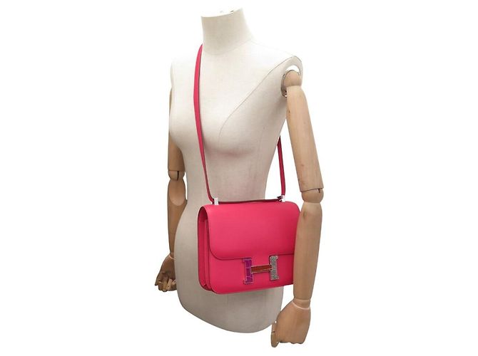 Hermès NUOVA BORSA A MANO HERMES CONSTANCE III 24 H080122CKAD PELLE EPSOM LUCERNA ALLIGATORE - vista 7