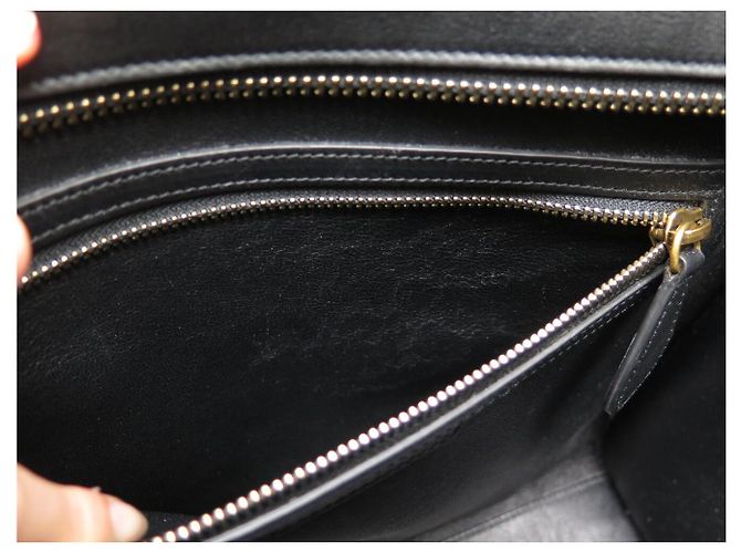 Céline BORSA A MANO CELINE LUGGAGE CABAS IN PELLE NERA MEDIUM - vista 14