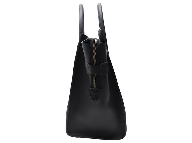 Céline BORSA A MANO CELINE LUGGAGE CABAS IN PELLE NERA MEDIUM - vista 3