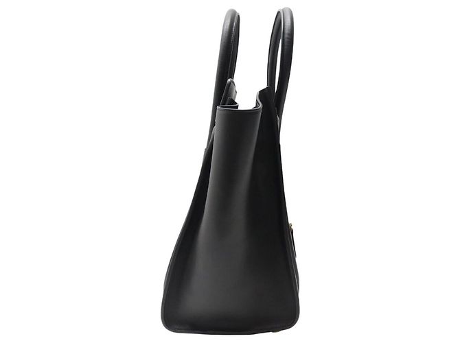 Céline BORSA A MANO CELINE LUGGAGE CABAS IN PELLE NERA MEDIUM - vista 4