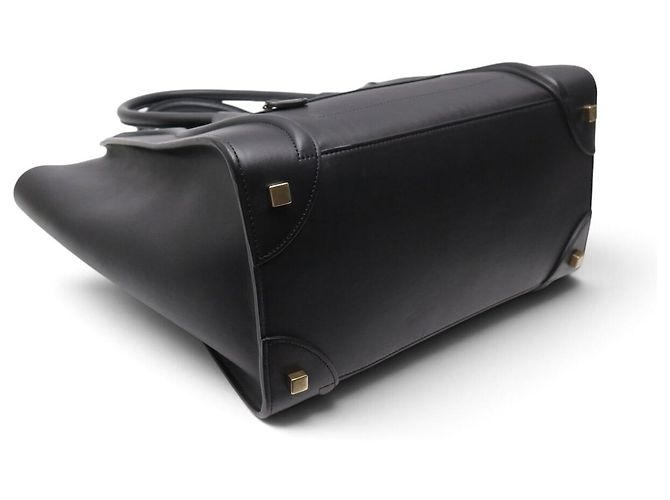 Céline BORSA A MANO CELINE LUGGAGE CABAS IN PELLE NERA MEDIUM - vista 5