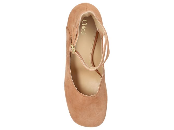 Chloé Loti Absatzschuhe aus Wildleder Orange - Ansicht 3