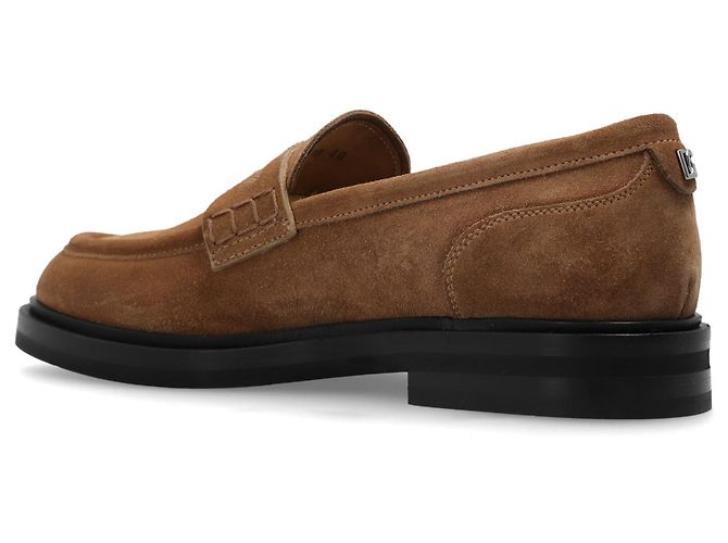 Mocassini in camoscio marrone Dolce & Gabbana - vista 3