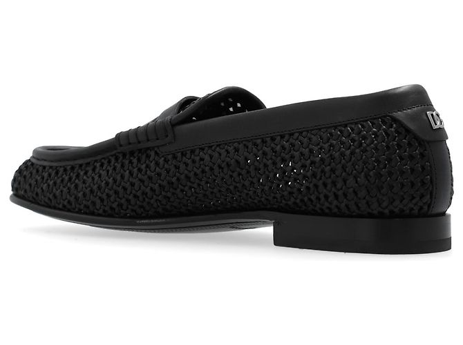 Mocassini in pelle nera Dolce & Gabbana - vista 3