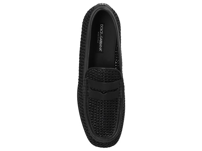 Mocassini in pelle nera Dolce & Gabbana - vista 4