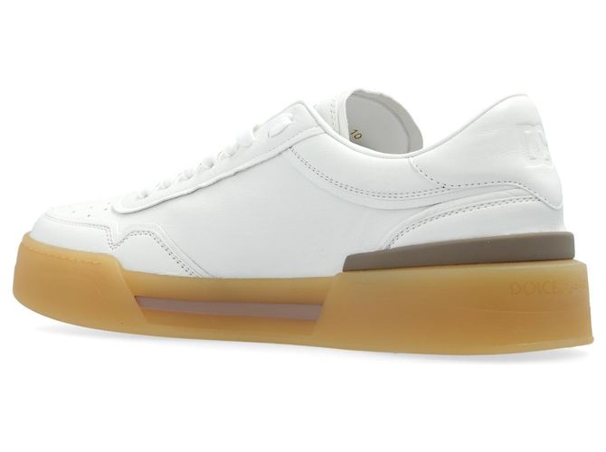 Sneakers in pelle Dolce & Gabbana Logo Bianche - vista 3