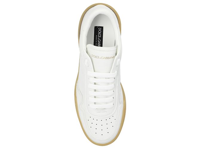 Sneakers in pelle Dolce & Gabbana Logo Bianche - vista 4