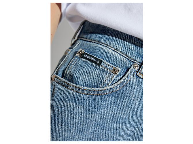 Dolce & Gabbana Vaqueros Cargo en Denim Azul - vista 3