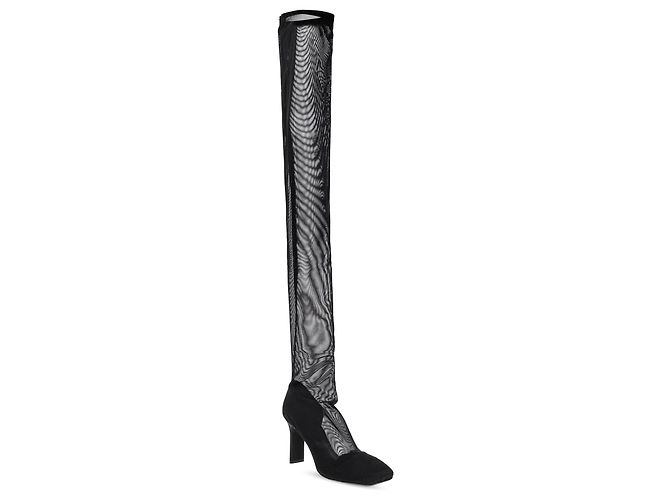 Courreges Botas de caña alta Courrèges negras con tacón de aguja - vista 4