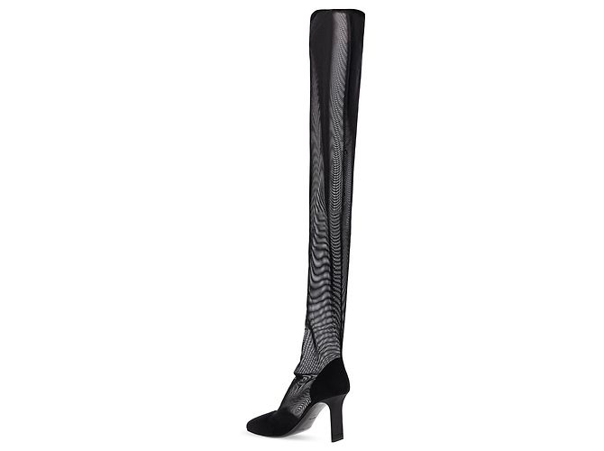 Courreges Botas de caña alta Courrèges negras con tacón de aguja - vista 5