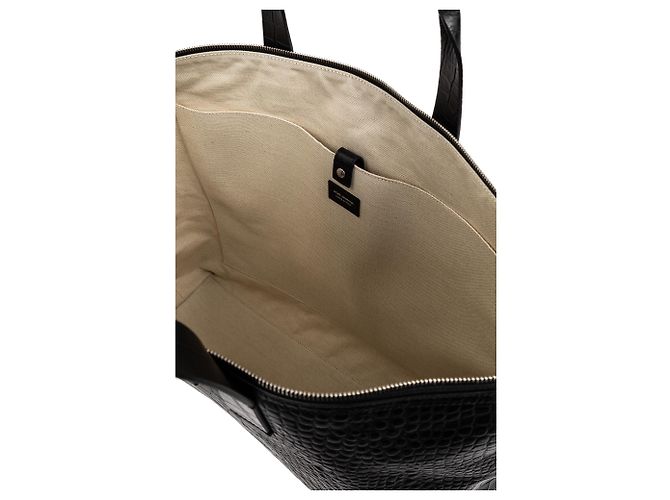 Borsa Duffle Dolce & Gabbana Nera Effetto Coccodrillo - vista 3