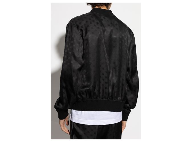 Dolce & Gabbana Giacca bomber in seta nera - vista 2
