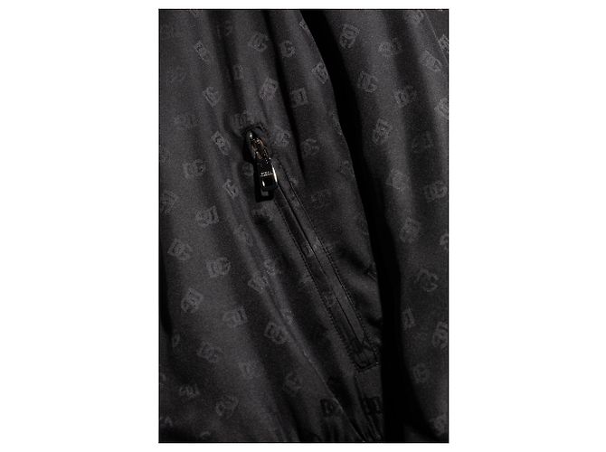 Dolce & Gabbana Giacca bomber in seta nera - vista 3