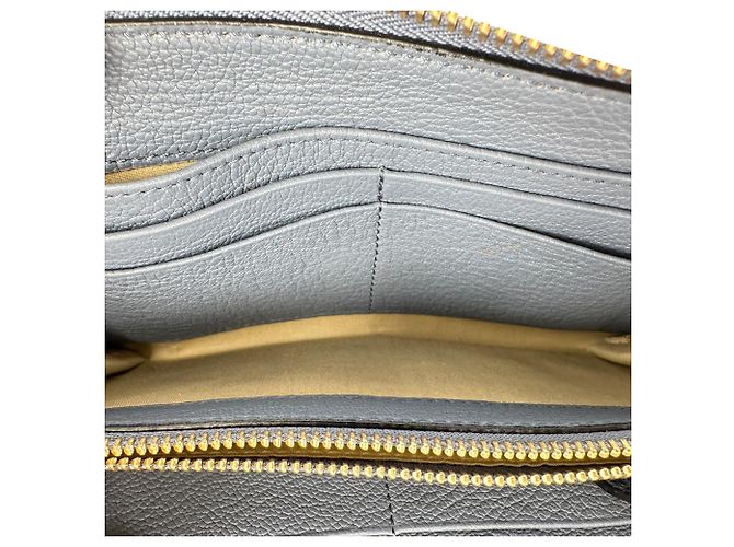 Portafoglio Continental Chloé Turn Lock in pelle blu - vista 10