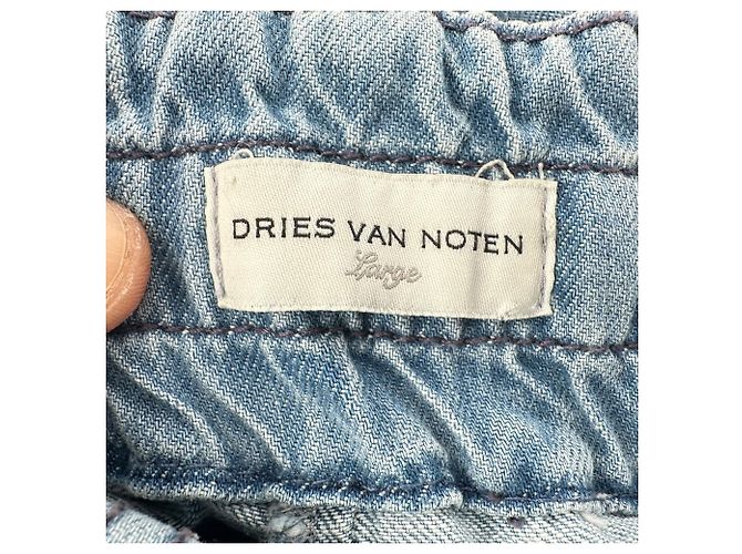 Vaqueros Wideleg Dries Van Noten en algodón azul - vista 4