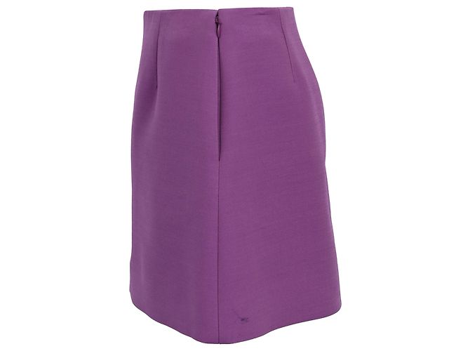 Minigonna a trapezio Dior in lana viola - vista 2