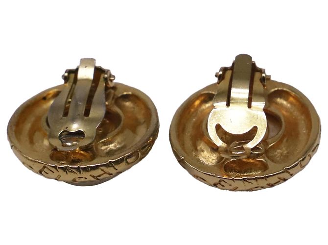 Orecchini a clip Chanel rotondi in perle dorate, Gold Pearl - vista 3