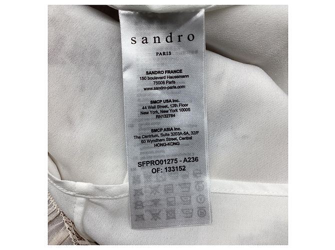 Sandro Printed Midi Dress with Ruffles in Multicolor Viscose - view 6
